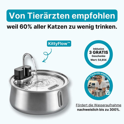 94 % der Katzen trinken mehr Wasser – schon ab Tag 1.