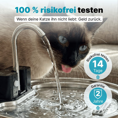 94 % der Katzen trinken mehr Wasser – schon ab Tag 1.