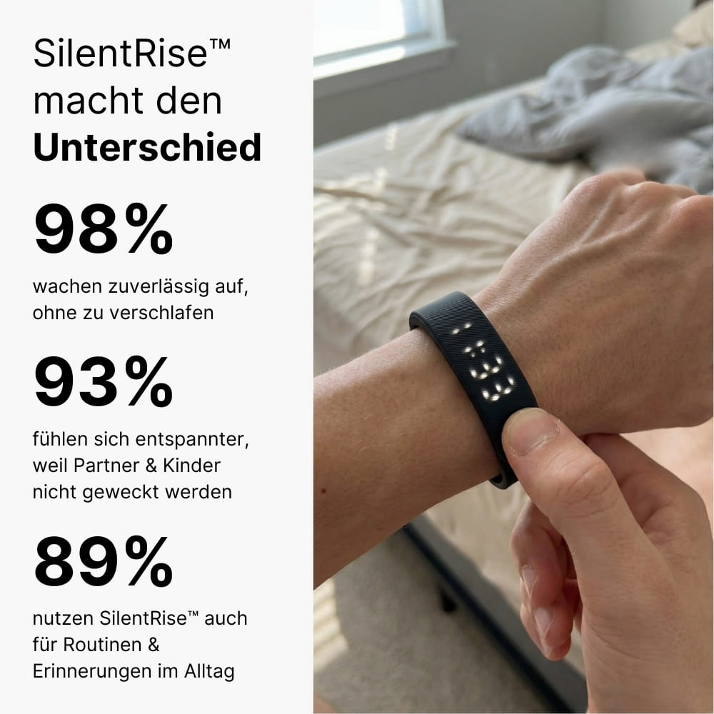 SilentRise™ | Vibrations-Weckarmband für Tiefschläfer